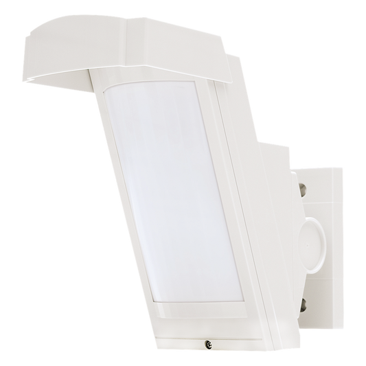 Detector PIR Exterior / Inalámbrico a Batería / 12 m y 85° / 94 Zonas / Antimascara / IP55