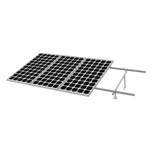 Kit Montaje para Panel Solar, Riel 5 de 5.4m para 4 Módulos de Espesor de 35mm, Vel. de Viento Máx. 190km/h