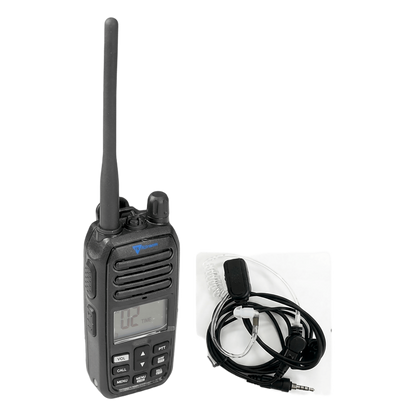 Radio Portátil Marino TXM52 / Sumergible IP67 / Luz Activada por Agua / NRC Reducción de Ruido / Dual-Watch / 5W de Potencia / Incluye Micrófono