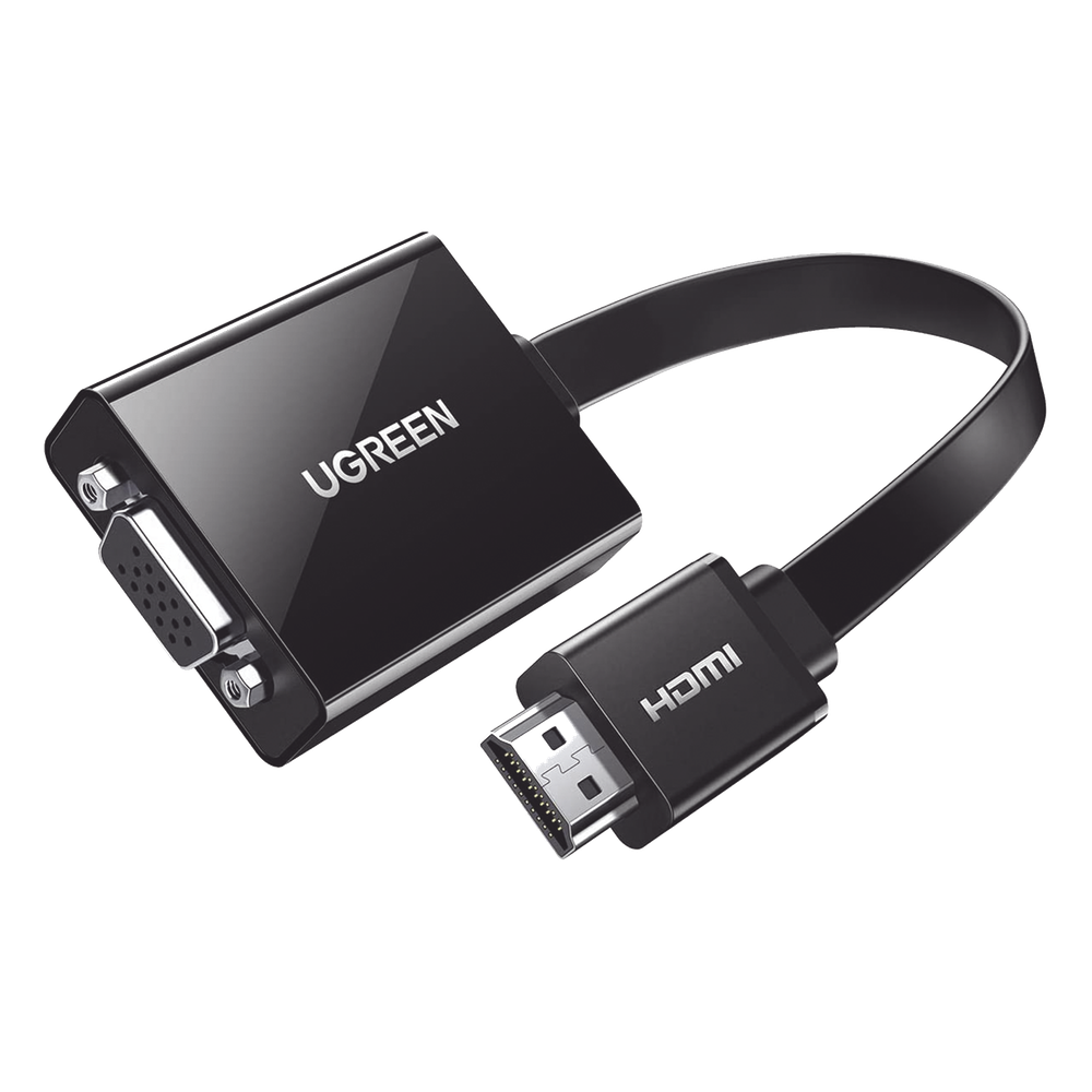 Adaptador HDMI a VGA / Resolución 1080P / Audio 3.5mm / Con Puerto Micro USB para Alimentación / Plug & Play / No Requiere Controlador / ABS