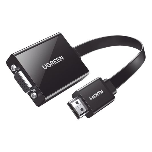Adaptador HDMI a VGA / Resolución 1080P / Audio 3.5mm / Con Puerto Micro USB para Alimentación / Plug & Play / No Requiere Controlador / ABS