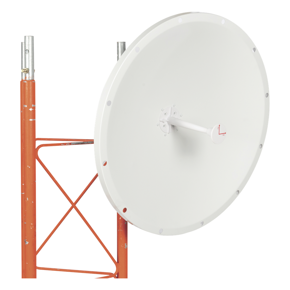 Antena Direccional con Frecuencia Extendida / 4.8 - 6.5 GHz / 28 dBi / Jumper incluido con conector N-Macho / Polaridad en 90º y 45º / Montaje
