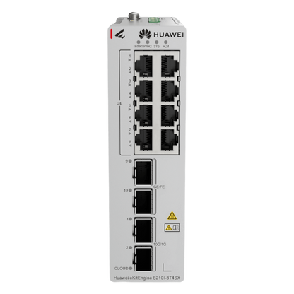 Switch Industrial eKit / 8 Puertos Gigabit + 2 SFP + 2 SFP+ / Montaje en Riel DIN / Fuente Redundante 1+1 : 9.6 a 50 VCD / Libre de licenciamiento
