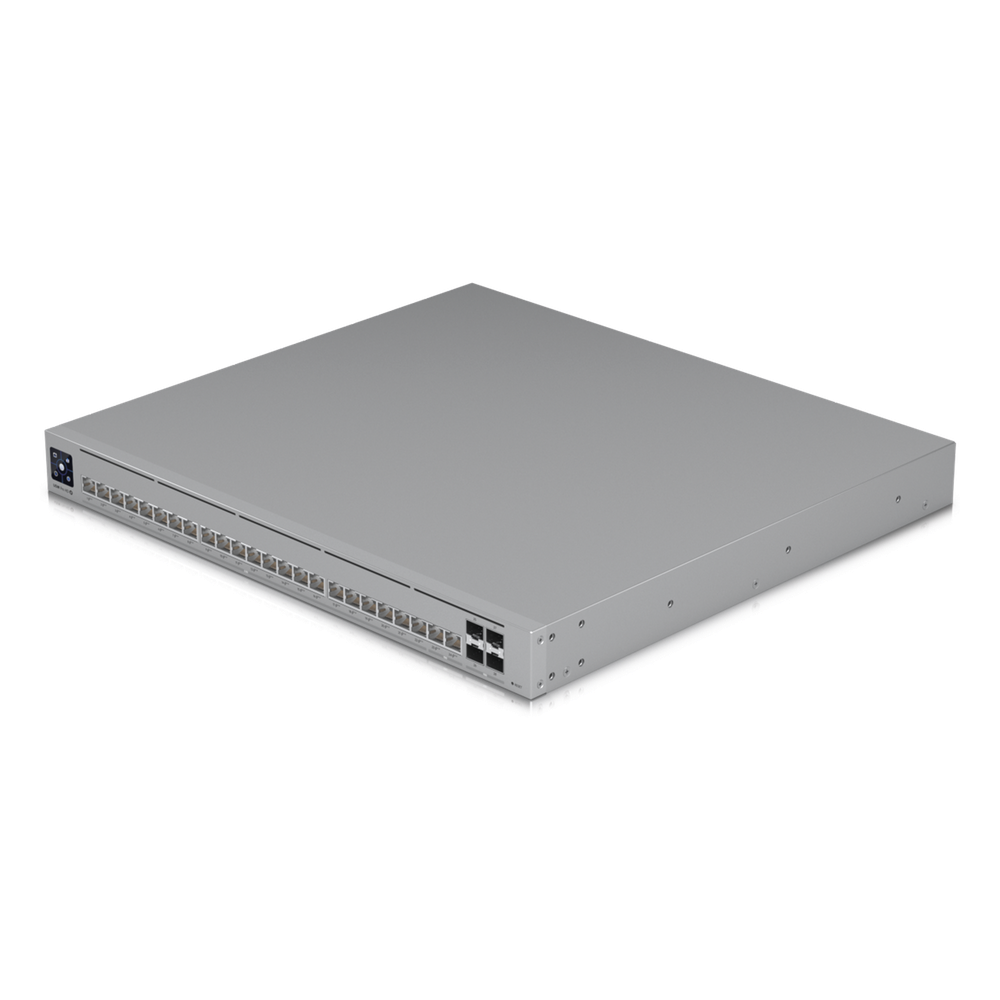 UniFi Switch Pro HD Capa 3, 24 puertos Etherlighting POE++ / (22) puertos 2.5 GbE, (2) puertos 10GbE, todos POE++, (4) puertos 10G SFP+, 600W