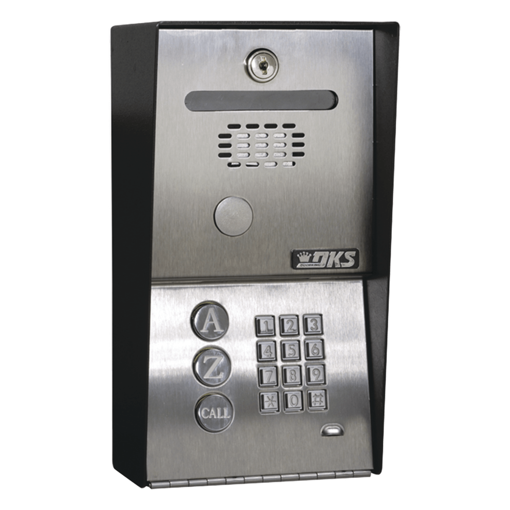 Audioportero Telefónico DKS Con Directorio / 100 Números Telefónicos / Control Para 2 Puertas / Gabinete Para Sobreponer / Marcación a 16 Digitos