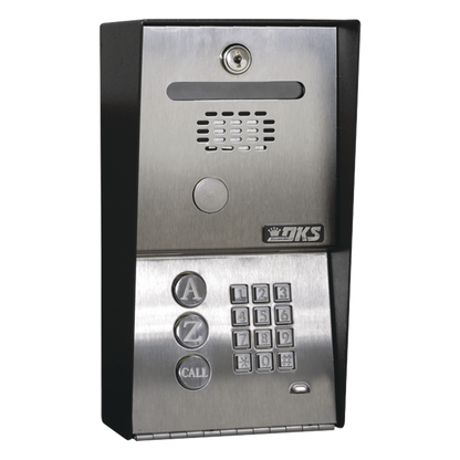 Audioportero Telefónico DKS Con Directorio / 100 Números Telefónicos / Control Para 2 Puertas / Gabinete Para Sobreponer / Marcación a 16 Digitos