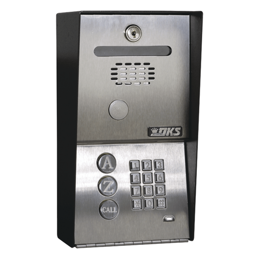 Audioportero Telefónico DKS Con Directorio / 100 Números Telefónicos / Control Para 2 Puertas / Gabinete Para Sobreponer / Marcación a 16 Digitos