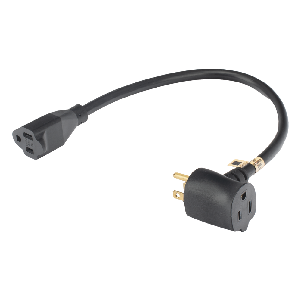 Extensión Eléctrica para Uso Rudo para Uso en "T" / Conexión NEMA 5-15 / 30 cm / 1800 W