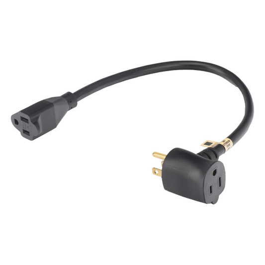 Extensión Eléctrica para Uso Rudo para Uso en "T" / Conexión NEMA 5-15 / 30 cm / 1800 W