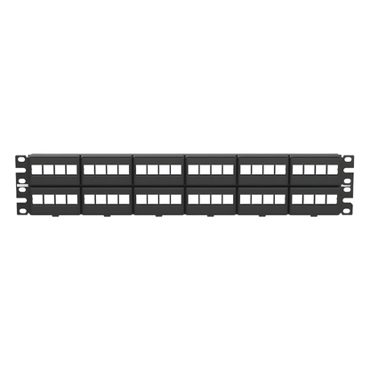 Panel de Parcheo Modular Keystone (Sin Conectores), de 48 Puertos, Identificación con Etiqueta Adhesiva, 2UR