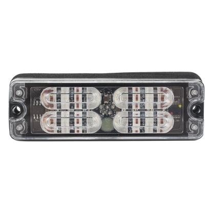 Luz Auxiliar de 16 LED, Rojo/Azul, Lente Transparente