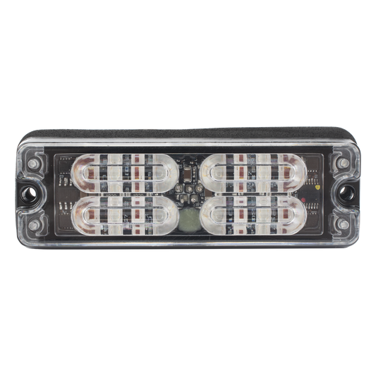 Luz Auxiliar de 16 LED, Rojo/Azul, Lente Transparente