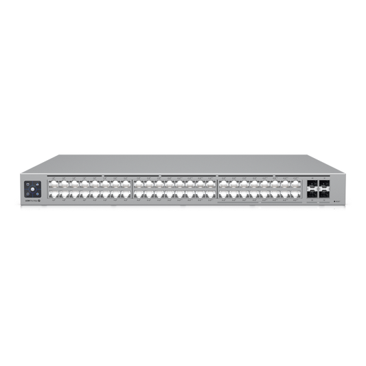UniFi Switch Pro Max 48 POE, con funciones capa 3, 48 puertos (16 puertos 2.5 GbE (8 POE++ y 8 POE+) y 32 puertos 1 GbE (24 POE+ y 8 POE++)), 2