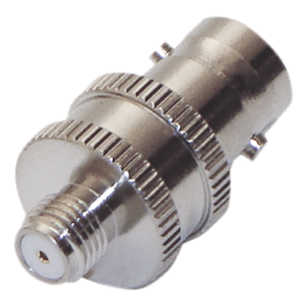 Adaptador en Línea de Conector BNC Hembra a SMA Hembra Corto / Celulares Motorola, Níquel/ Oro/ Teflón