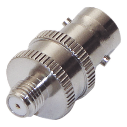 Adaptador en Línea de Conector BNC Hembra a SMA Hembra Corto / Celulares Motorola, Níquel/ Oro/ Teflón