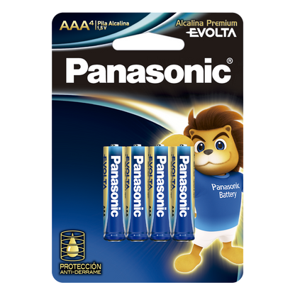 Batería Alcalina AAA 1.5V EVOLTA / No recargable / Paquete de 4 Baterías