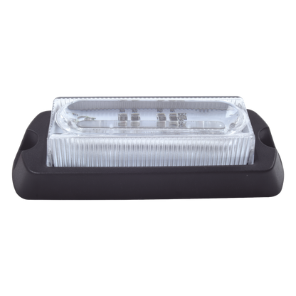 Luz Auxiliar Ultra Brillante X13 de 4 LEDs, color Rojo, con mica transparente.