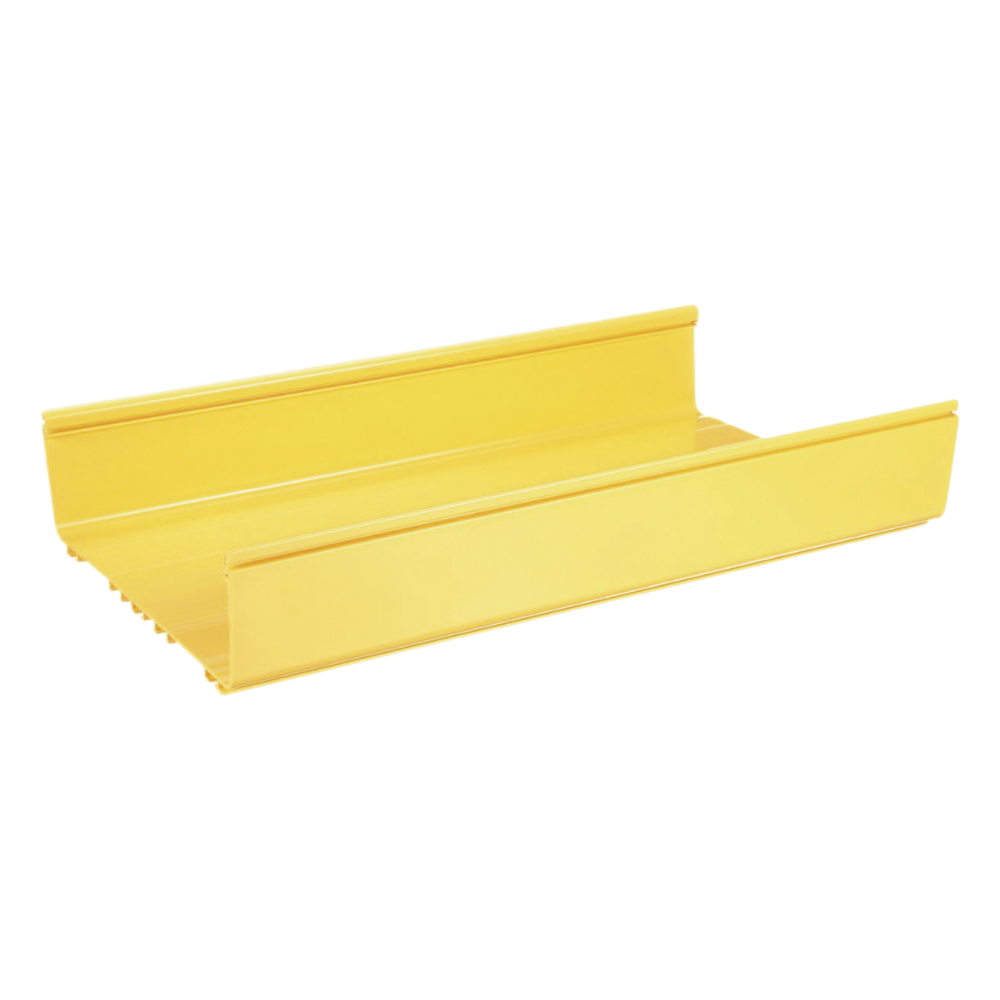 Canaleta FiberRunner™ 12X4, de PVC Rígido, Color Amarillo, 1.8 m de Largo