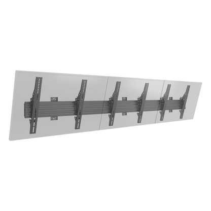 Soporte de Pared para TV / Riel Triple 400T / Capacidad 110 lbs (50 kg) / Compatible 32"-65" / VESA 100x100-600x400 mm / Ajuste Ángulo 5°-15°