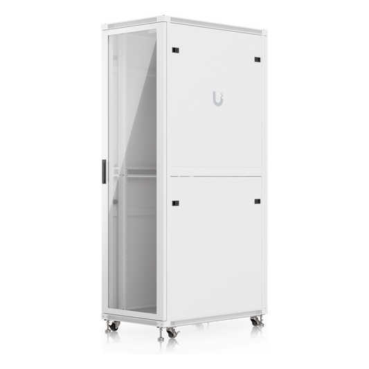 UACC Rack Cabinet 42U (600 × 1000 mm) – Gabinete de Piso Totalmente Ensamblado con Ventiladores Integrados, Paneles Removibles, Ruedas con Seguro y