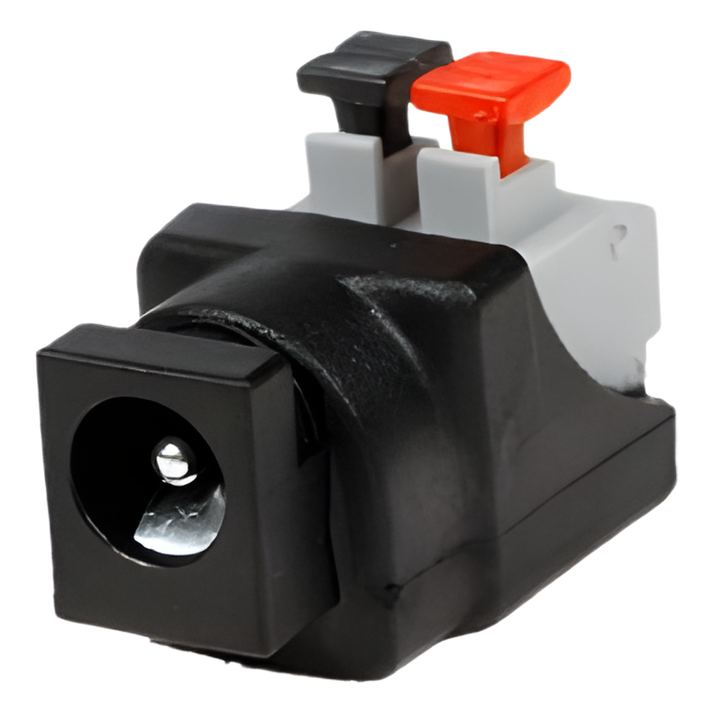 Adaptador Tipo Jack de 3.5 mm Hembra Polarizado de 12 Vcc con Terminales de Presión