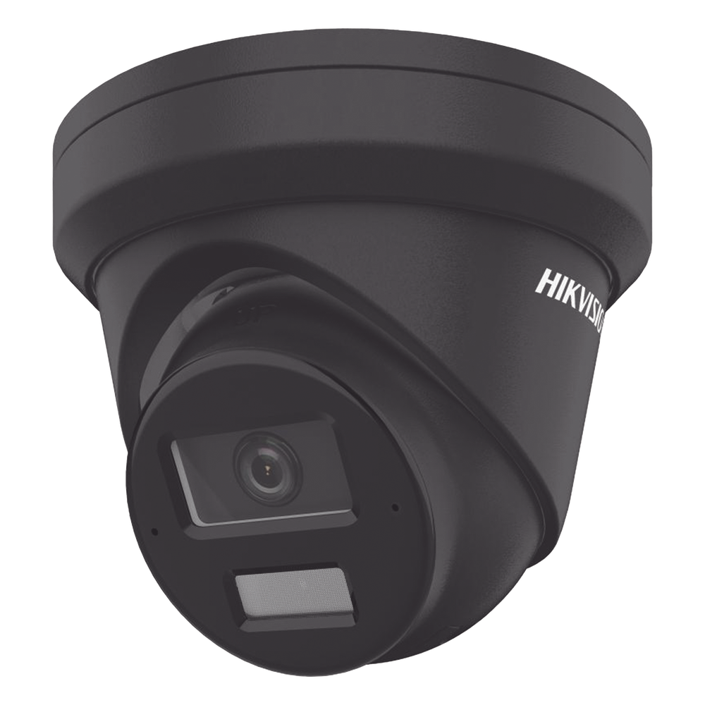 [Dual Light + 2 Micrófonos de Doble Matriz] Turret IP 4 Megapixel / Color Negro / Lente 2.8 mm / 30 mts Luz Blanca + 30 mts IR / ACUSENSE / Exterior