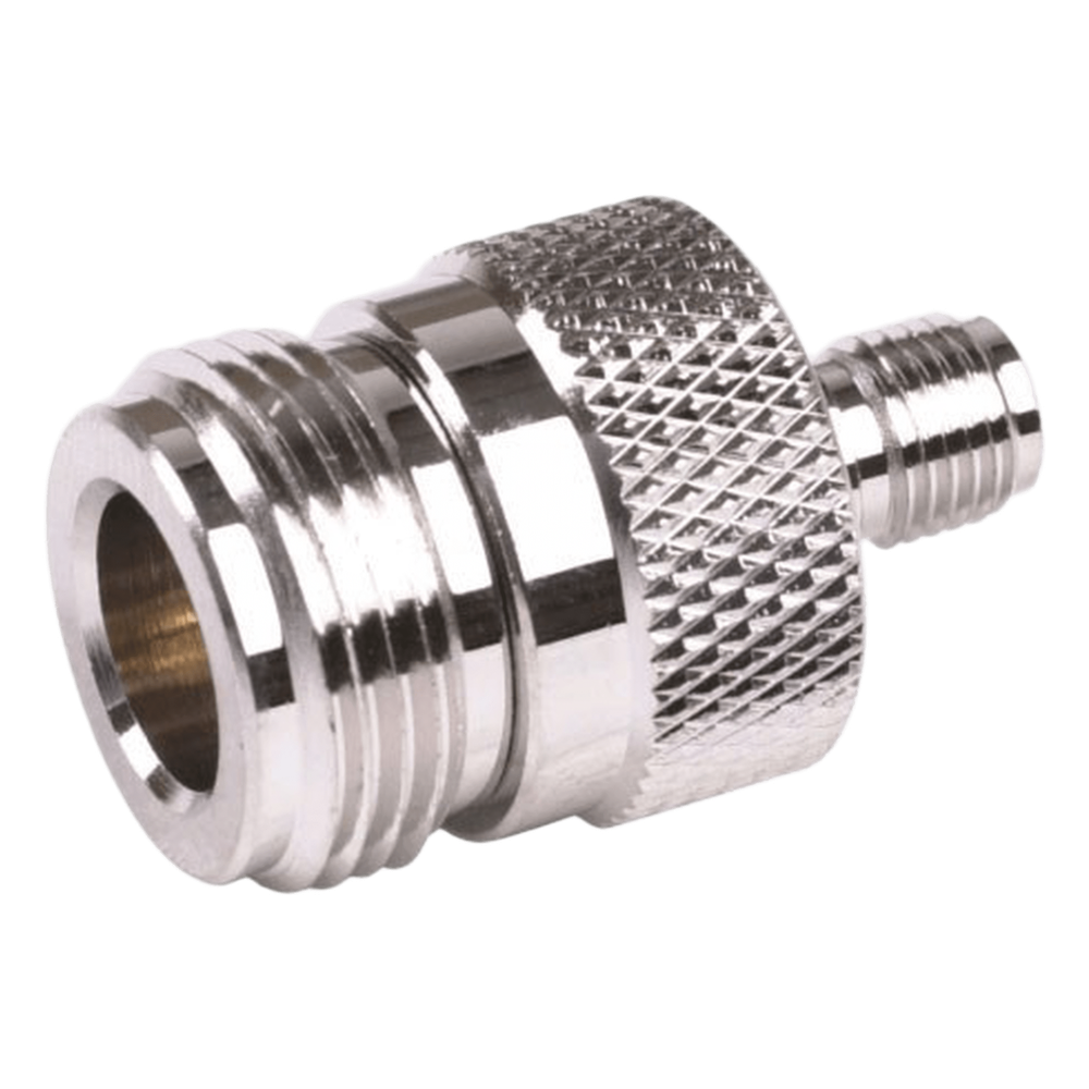 Adaptador en Línea de Conector SMA Hembra a N Hembra, Níquel/ Oro/ Teflón