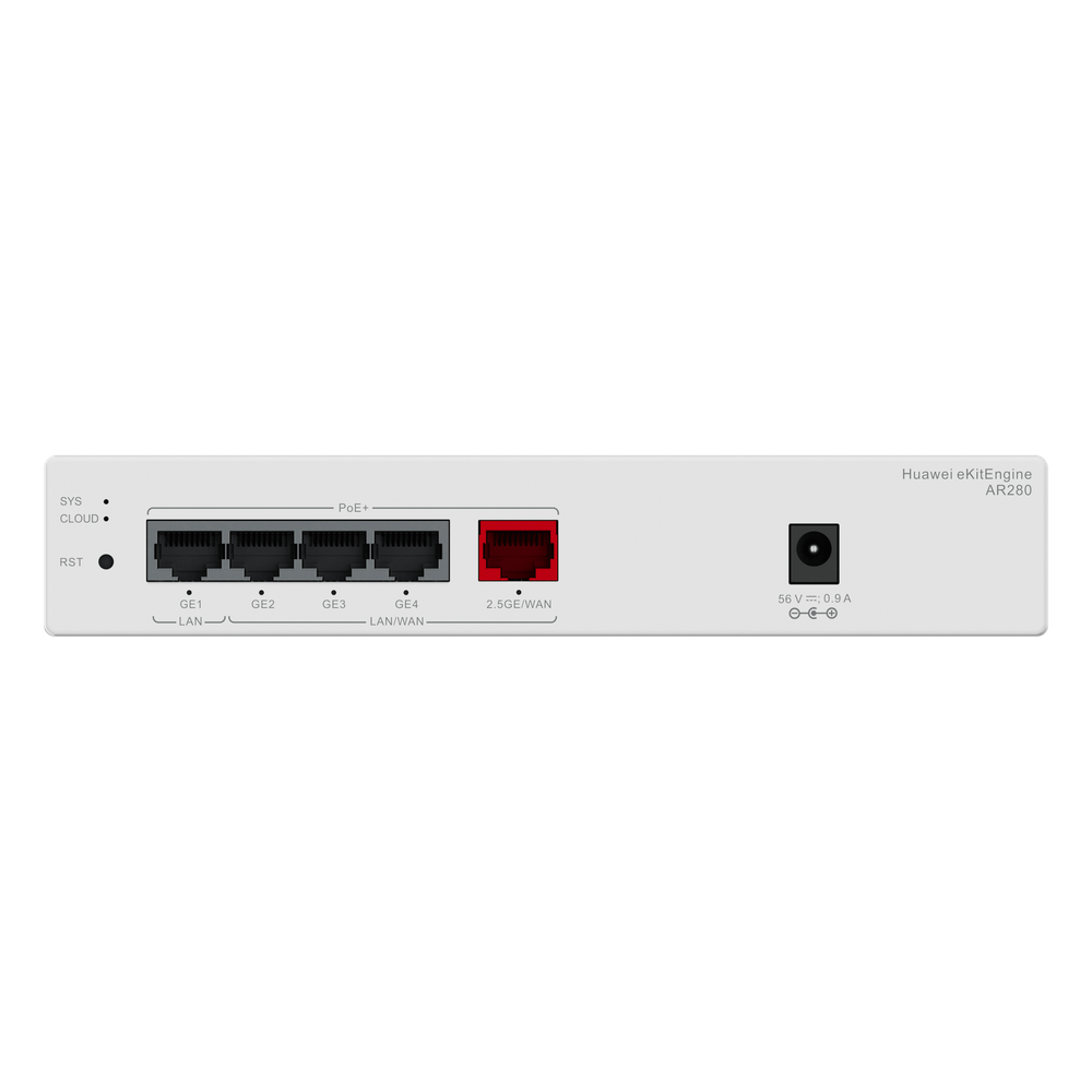 Router eKit para 150 clientes / Controladora para 16 APs / 5 Puertos PoE+ (1 WAN 2.5 Gbps + 1 LAN Gigabit + 3 LAN/WAN gigabit) / Presupuesto PoE 41W
