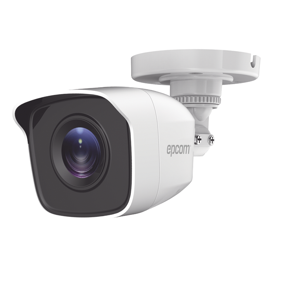 Bala TURBOHD 2 Megapíxeles (1080p) / Gran Angular 103° / Lente 2.8 mm / IR EXIR Inteligente 20 mts / Exterior IP66 / dWDR / TVI-AHD-CVI-CVBS