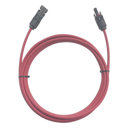 Cable Fotovoltaico / 1 metro / Color Rojo / Calibre 10 AWG / Terminal MC4-Macho y Hembra en ambos extremos