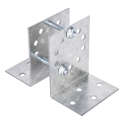 Base Multiposición para postes de paso o esquina / Acero Galvanizado Cal. 12 / 0.36 kg / Kit de Tornillería Incluido / Compatible con 7 Modelos