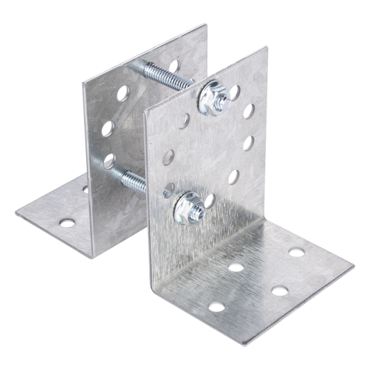 Base Multiposición para postes de paso o esquina / Acero Galvanizado Cal. 12 / 0.36 kg / Kit de Tornillería Incluido / Compatible con 7 Modelos