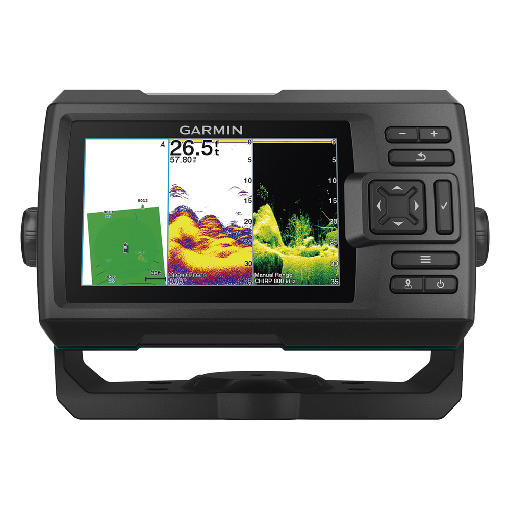 Ecosonda STRIKER Vivid 5cv / Pantalla WVGA a Color 5.0" / Resolución 800 x 480 Píxeles / GPS Integrado / Sonda CHIRP Tradicional y ClearVü / 500 W