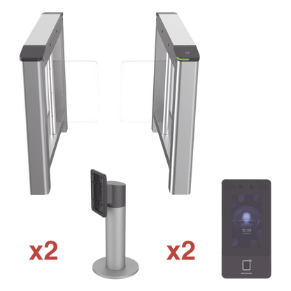 Kit de Torniquete con Terminales Faciales incluidas / Montajes Incluidos / Izquierdo y Derecho / Carril de 90 cms / 3,000,000 MCBF / 4 Pares de IR