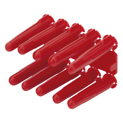 Taquete de 1/4 plástico paquete de 100 piezas para fijar objetos con tornillo en muros y techos de concreto o superficies sólidas, compatible con