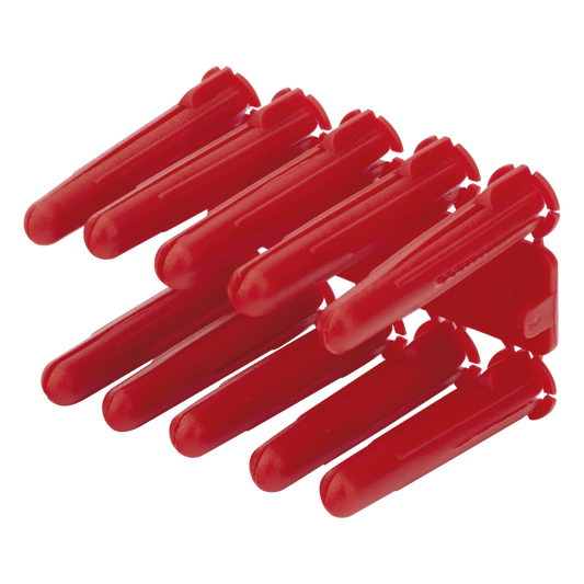 Taquete de 1/4 plástico paquete de 100 piezas para fijar objetos con tornillo en muros y techos de concreto o superficies sólidas, compatible con