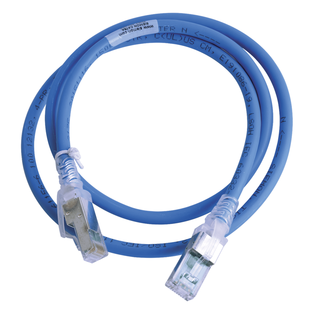 Patch Cord Z-MAX Cat6A S/FTP, CM/LS0H, 0.91 Metros (3 Pies), Color Azul, Versión Bulk (Sin Empaque Individual)