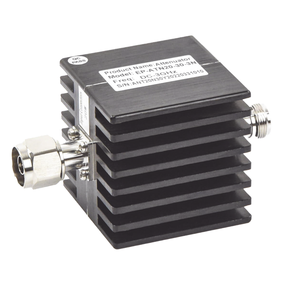 Atenuador en Línea de 30 dB / 20 Watt Máx. / CD-3 GHz / Interiores / N macho - N hembra