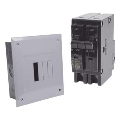 Kit Centro de Carga 4P para sobreponer con 2 Interruptores Térmicos de 2 Polos, 30Amp 120/240Vca 10kA.