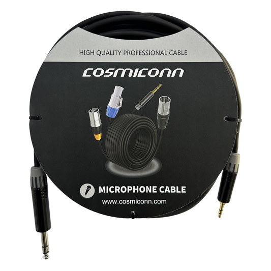 Cable 6.35mm a 3.5mm, conectores color negro MP3X-B - MTP3C-BG, length 5m