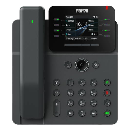 Teléfono IP / Handset Inalámbrico Bluetooth / 12 Líneas SIP / Pantalla IPS Táctil 2.8" HD / Conferencia 6 Vías / Puertos Gigabit / PoE 802.3af