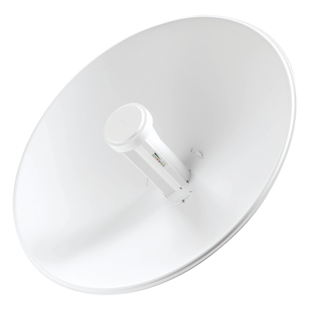 PowerBeam airMAX M5, larga distancia, frecuencia 5 GHz (5170-5875 MHz) con antena tipo plato de 25 dBi