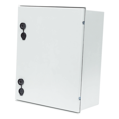 Gabinete de Poliéster IP65 Uso en Intemperie (400 x 500 x 200 mm) con Placa Trasera Interior de Plástico (Incluye Chapa y Llave).