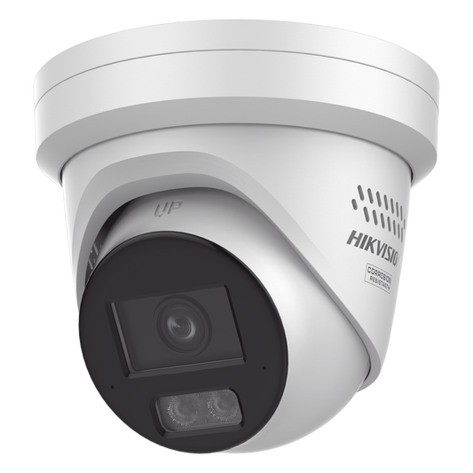 [Dual Light + ColorVu 3.0 + HikAI] Turret IP 4 Megapixel / Lente 2.8 mm / 30 mts IR + Luz Blanca / 2 Microfonos Integrados / Exterior IP67 / Estrobo