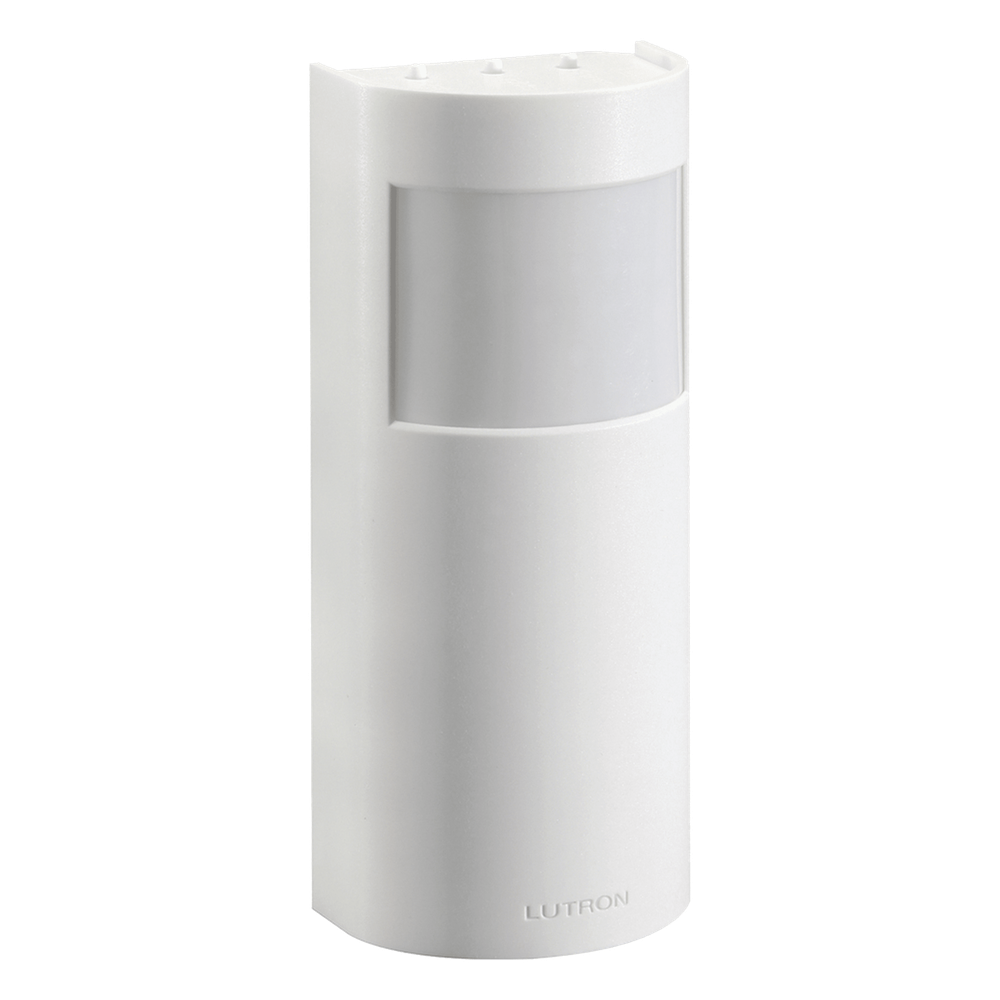 Sensor de ocupación y vacancia inalámbrico de esquina, PIR 90°, cobertura hasta 232.3 m² y alcance de 15.2 m, a batería, compatible con RadioRA 2