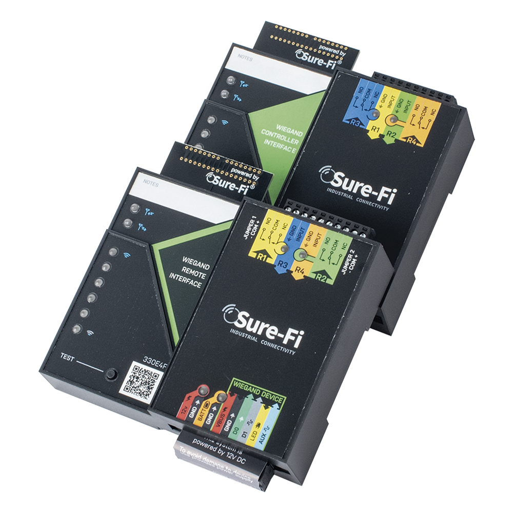 Convertidor de lectora para control de acceso (cableado a inalámbrico) / 1 Wiegand / 2 Relevadores / 2 Entradas / Atraviesa hasta 1.6 KM En