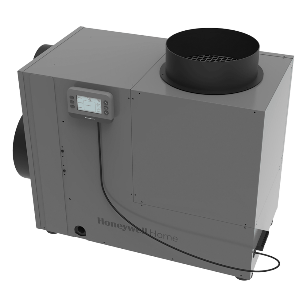 Deshumidificador de casa completa de 90 pints por día con ventilación integrada, salida tri-direccional y sensores de fuga, filtro MERV 8 de 14x20