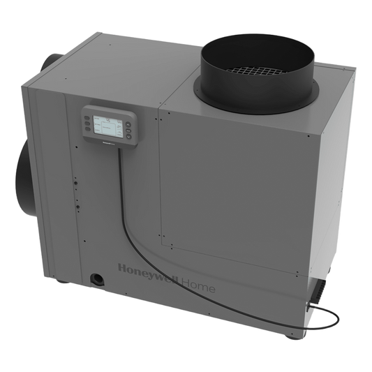 Deshumidificador de casa completa de 90 pints por día con ventilación integrada, salida tri-direccional y sensores de fuga, filtro MERV 8 de 14x20