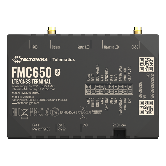 Profesional Rastreador Vehicular (GPS) 4G LTE Cat 1 Con Lectura Can / Bluetooth y Múltiples Entradas y Salidas Digitales