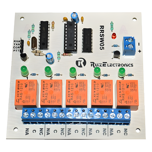 Tarjeta decodificadora para radio switch 5 zonas con DTMF